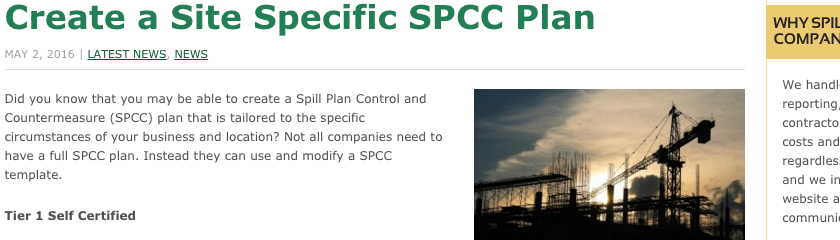 spill center blog screen shot